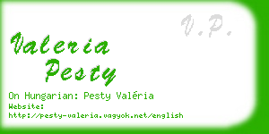 valeria pesty business card