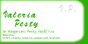 valeria pesty business card